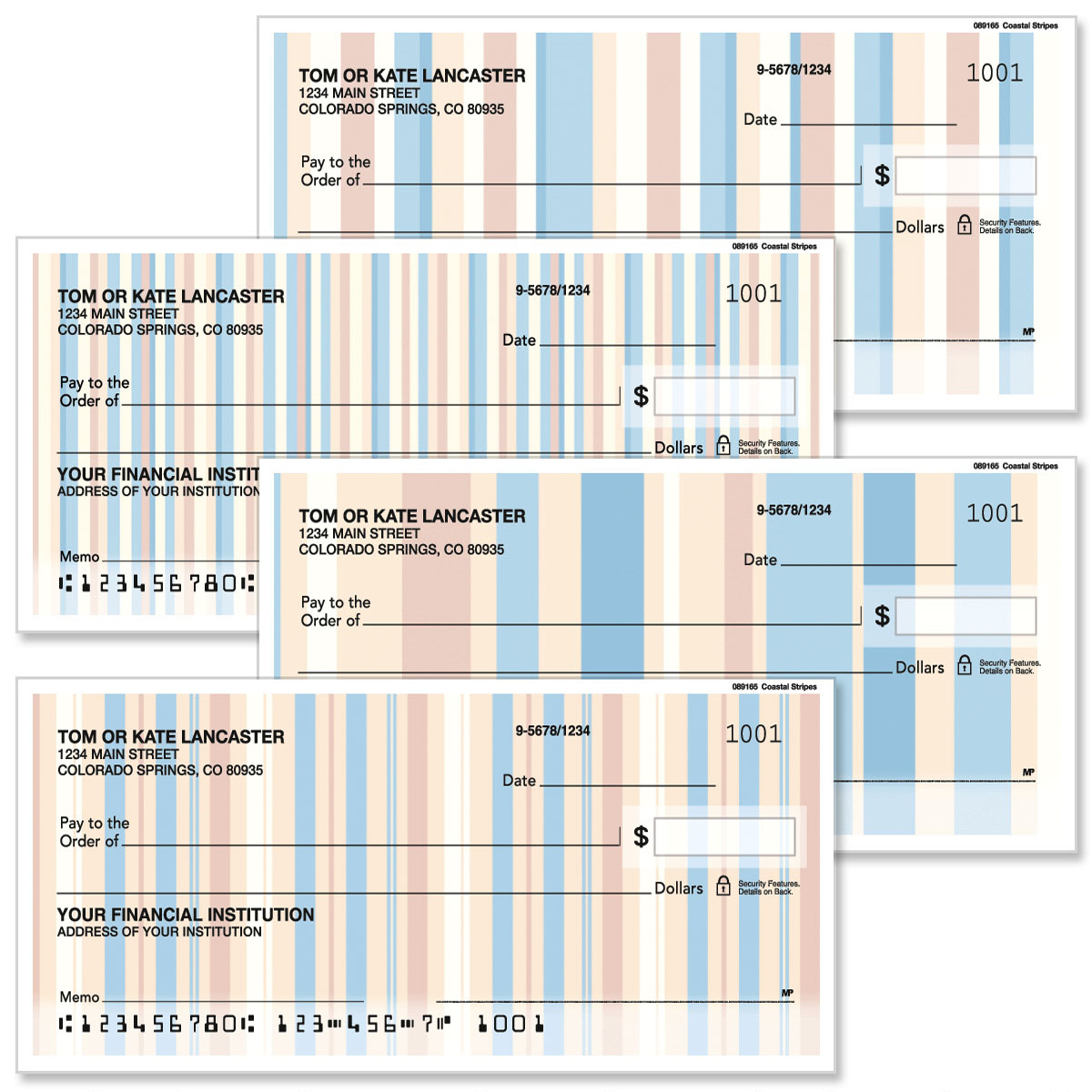 Coastal Stripes Single Checks | Current Catalog