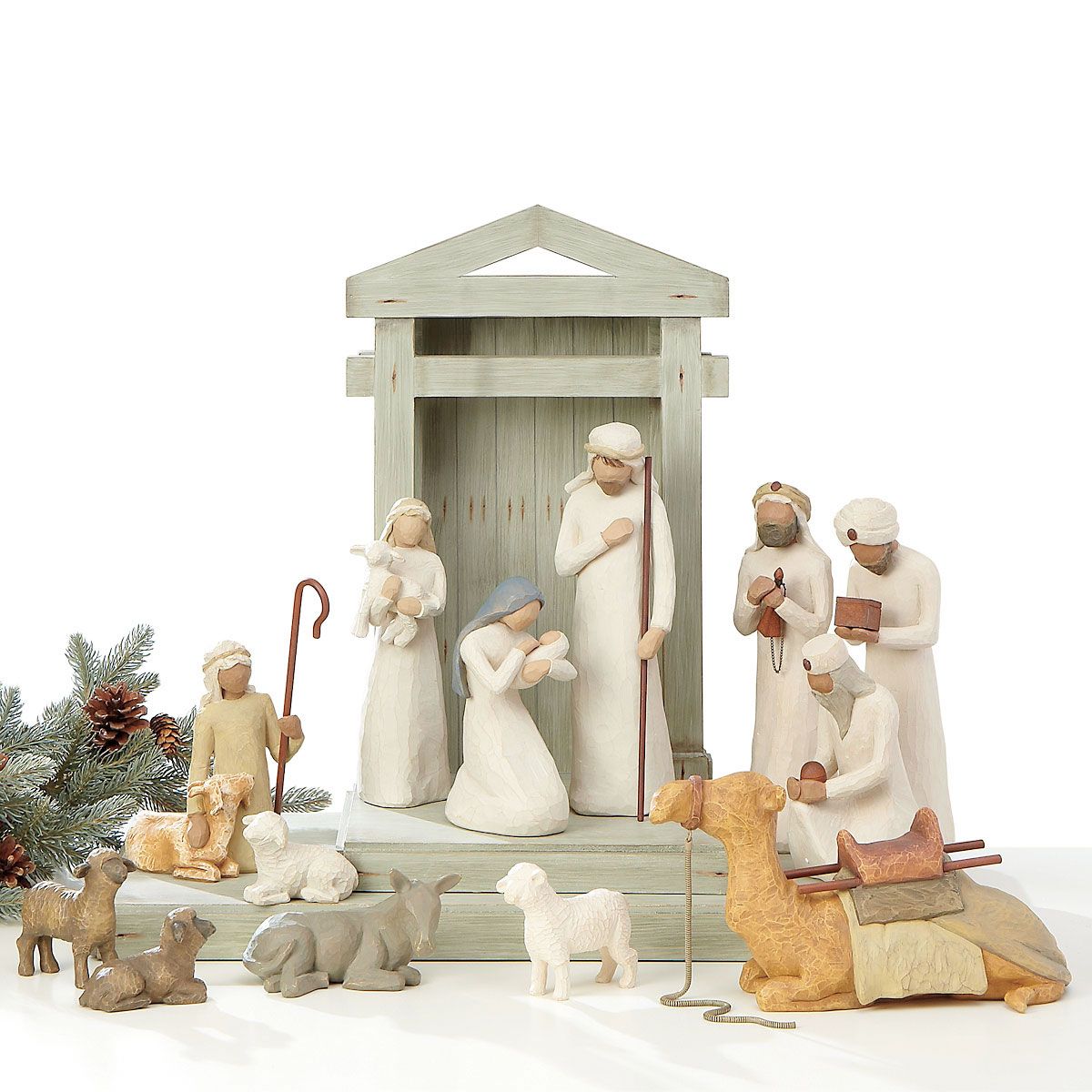 Willow Tree Nativity Starter Figures with The Three Wisemen Plus Angel 11-Piece Set