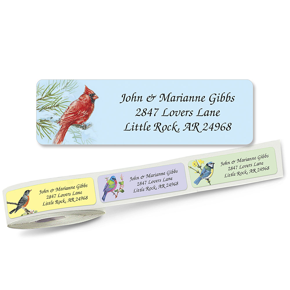 Birds Standard Return Rolled Address Labels - Roll of 250 | Current Catalog