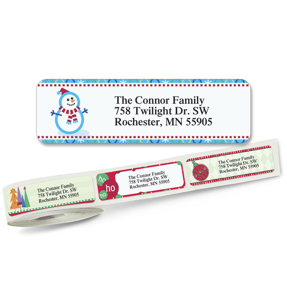 Christmas Rolled Address Labels (5 Designs) Current Catalog
