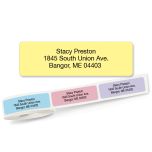 Pastel Rainbow Standard Rolled Address Labels (5 Colors)
