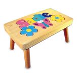 Flowers Personalized Puzzle Footstool