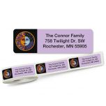 Sun and Moon Rolled Address Labels