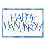 Personalized Hanukkah Calligraphy Card
