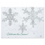 Snow Swirls Nonpersonalized Deluxe Christmas Cards - Set of 14