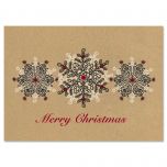 Kraft Stamped Snowflakes Christmas Cards