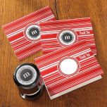 Red Stripe Stampable Note Card