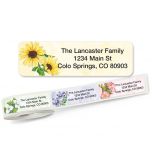 Spring Floral Rolled Address Labels (5 Designs)