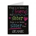To Sister Personalized Birthday Card