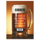 Beer Personalized Birthday Card