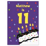Big Number Personalized Birthday Card