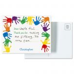 Kids Handprints Thank You Postcards