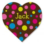 Dots Heart Personalized Stickers