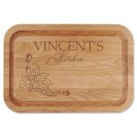 Vineyard Red Alder Engraved Wood Cutting Board