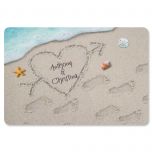 Heart in the Sand Personalized Doormat