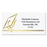 Hats Off Foil Border Address Labels