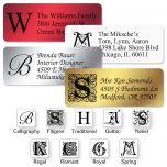 Monogram Foil Address Labels  (4 Colors) - 240 Count Sheets