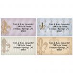 Bronze Fleur-de-Lis Border Address Labels  (4 designs)
