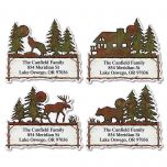 Country Lodge Diecut Address Labels  (4 designs)