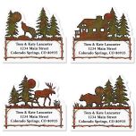 Country Lodge Diecut Address Labels (4 Designs)