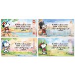 Snoopy™ Around the World Border Address Labels  (8 Designs)