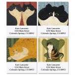 Warren Kimble's Cozy Cats Select Address Labels  (4 Designs)