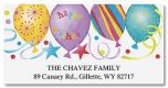Happy Birthday Balloons Deluxe Address Labels