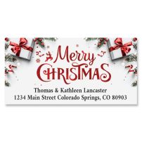 Christmas Address Labels & Santa, Snowflake 