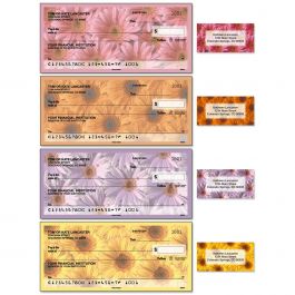 Daisy Delight Single Checks with Matching Address Labels
