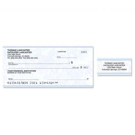 Security Blue Single Checks with Matching Address Labels