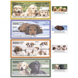 Puppy Love Single Checks with Matching Address Labels
