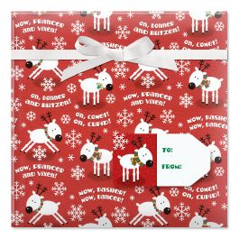 Reindeer Games Jumbo Rolled Gift Wrap