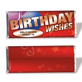 Birthday Wishes Candy Bar Wrapper