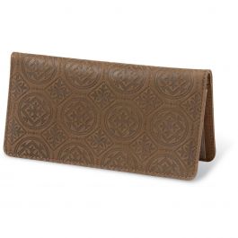 Italian Tile Embossed Leather Checkbook Covers