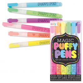 Magic Puffy 3D Art Pens Ink Puffs Up Like Popcorn Just Use Hairdryer 