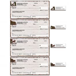 Country Lodge Single Checks With Matching Address Labels