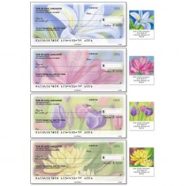 Floral Whispers Single Checks With Matching Address Labels