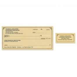 Antique Single Checks With Matching Address Labels