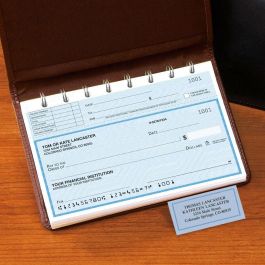 Security Blue Top-Stub Checks with Matching Address Labels