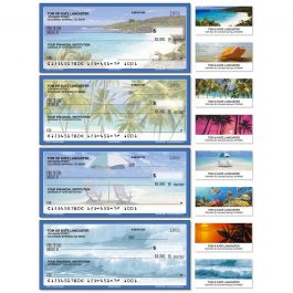 Tropical Paradise II Single Checks With Matching Address Labels