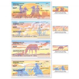 Western Country Single Checks With Matching Address Labels