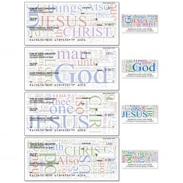 Beauty in Inspiration Single Checks With Matching Address Labels