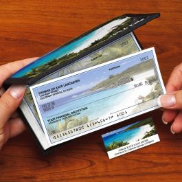 Tropical Paradise II Side-Tear Single Checks with Matching Address Labels