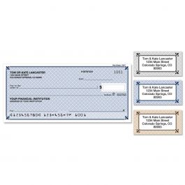 Plain & Simple Single Checks With Matching Address Labels