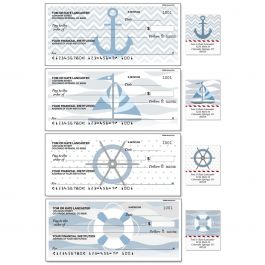 Nautical Chic Single Checks with Matching Address Labels
