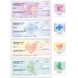 Bright Watercolors Single Checks With Labels