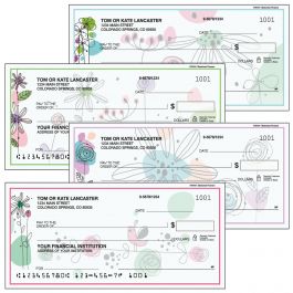 Sketched Flowers Single Checks