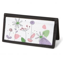 Sketched Flowers  Checkbook Cover - Non-Personalized