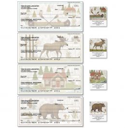 Woodland Lodge Single Checks with Matching Labels