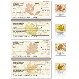 Fallen Leaves Single Checks with Matching Labels